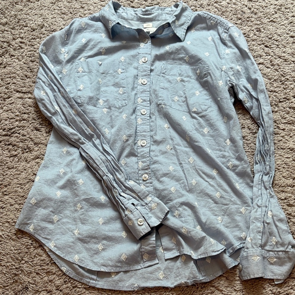 LOFT Light Blue Button Down Shirt